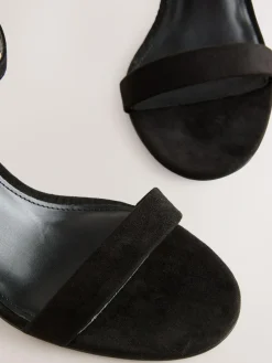 Next Black Standard/Wide Fit Block Heel Sandals^Women Wide Fit & Extra Wide Fit|Heels
