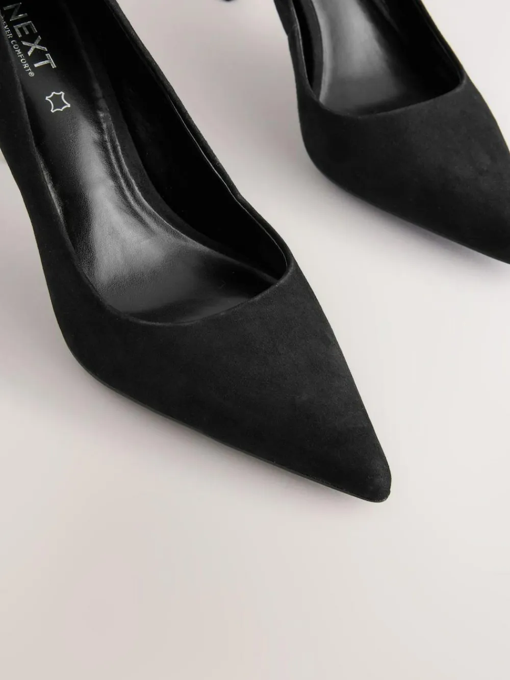 Next Extra Wide Fit Leather Mid Court Shoes^Women Heels