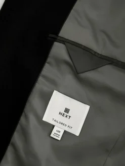 Next Black Tailored Fit Tailored Fit Wool Blend Motionflex Suit Jacket^ Black Suits