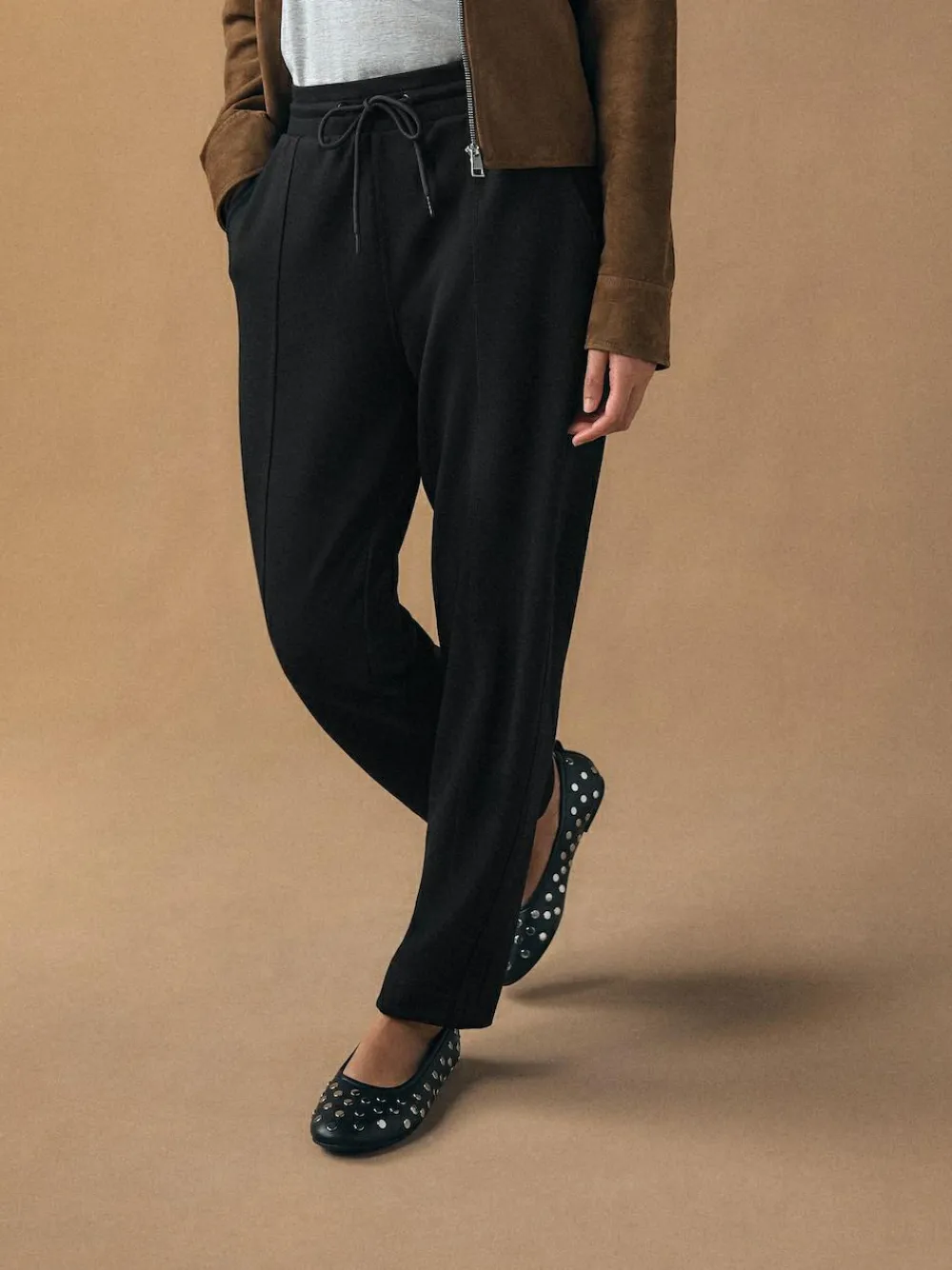 Next Black Tapered Jersey Joggers