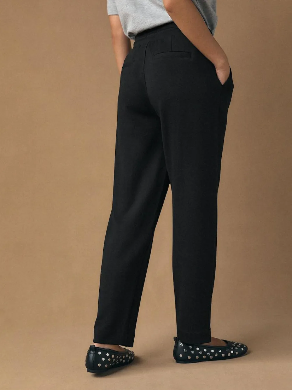 Next Black Tapered Jersey Joggers