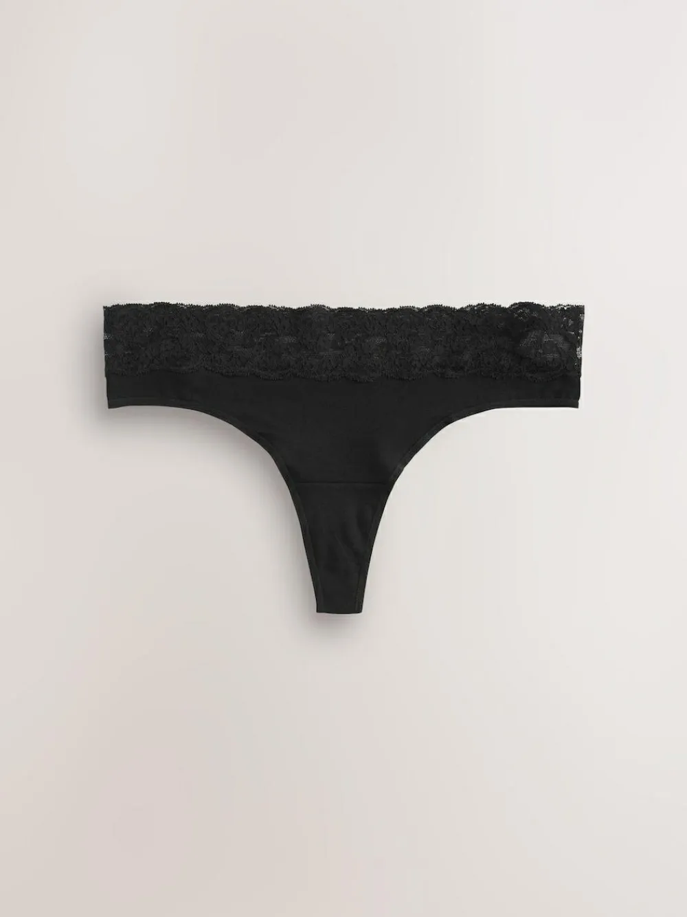 Next Thong Cotton and Lace Knickers 7 Pack^Women Panties|All Lingerie