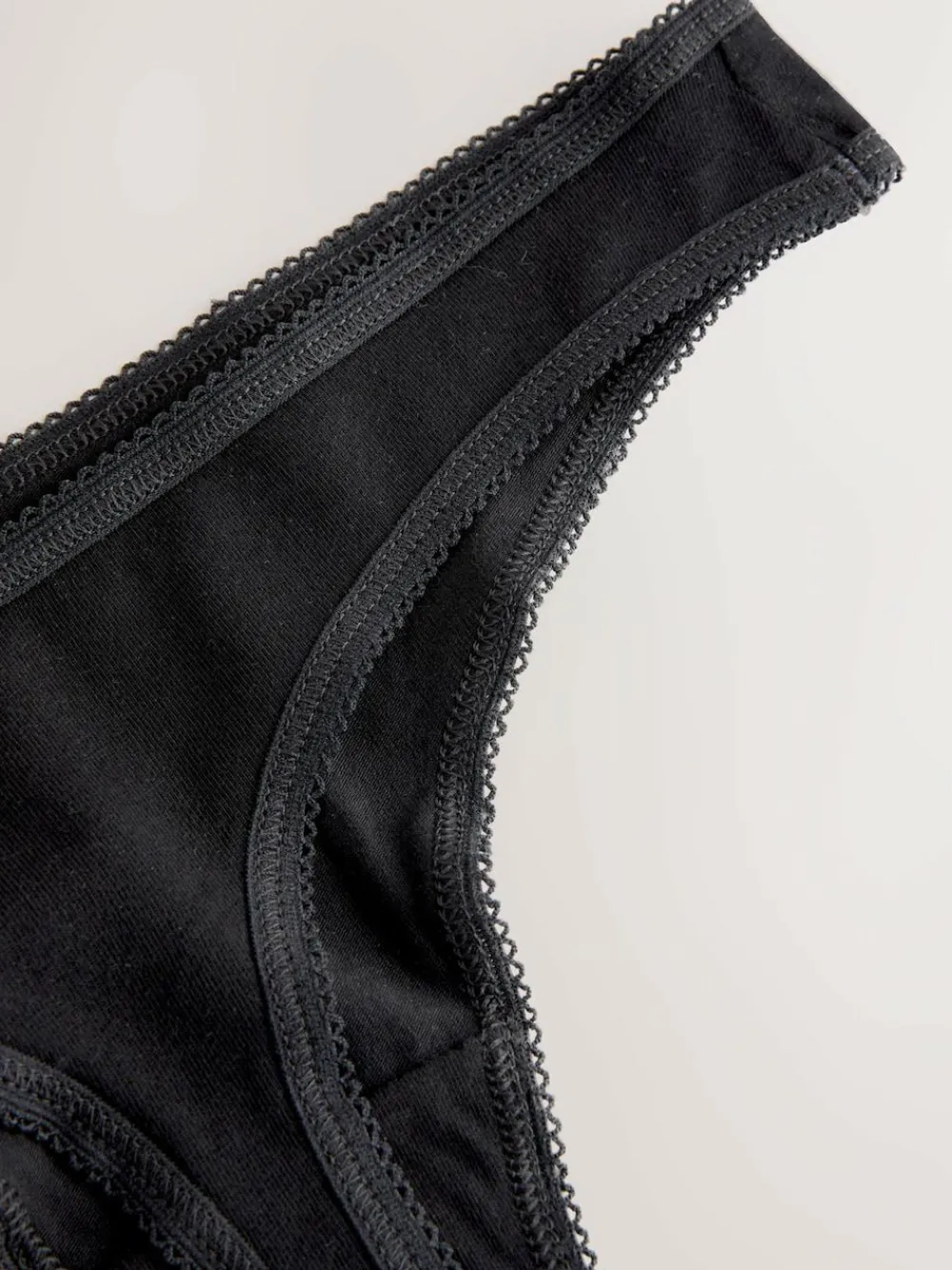Next Black Thong Full Briefs Cotton Knickers 10 Pack^Women Panties