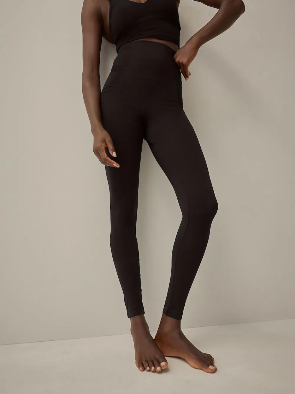 Next Black Tummy Control Seamless Shaping Leggings^Women Sportswear|Leggings & Sweatpants