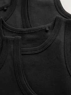 Best Next Black Vests 5 Pack (1.5-16yrs)