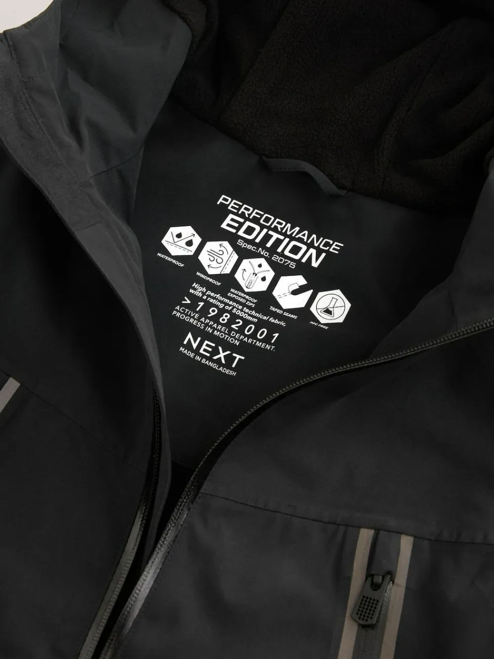 Next Black Waterproof Fleece Lined Hooded Jacket (3-16yrs)^BOY Coats & Jackets|Snowsuits & Coats