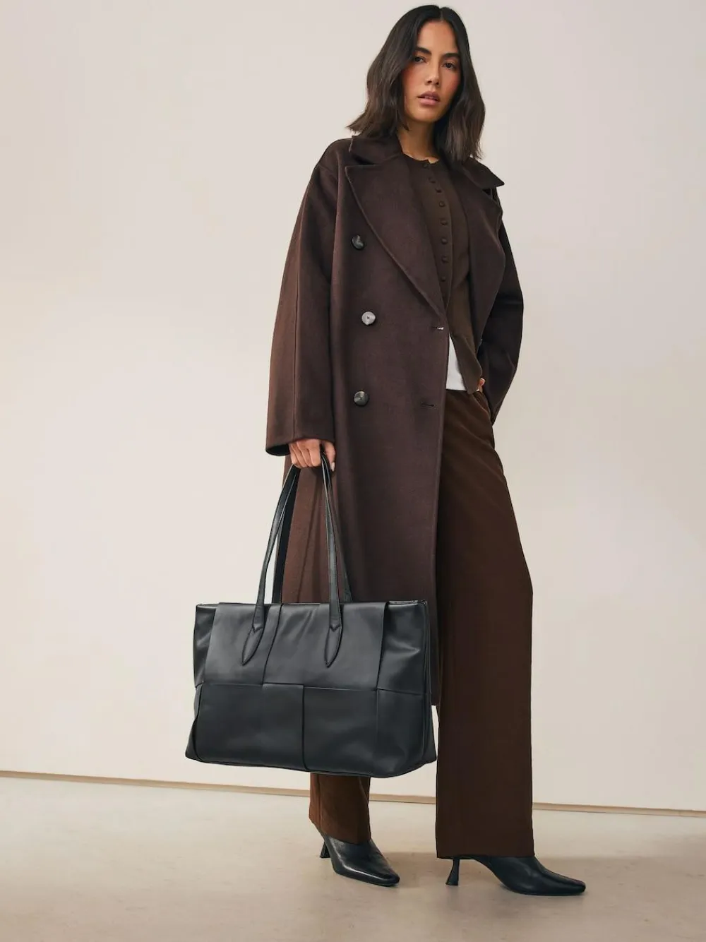 Next Black Weave Shoulder Bag^Women Bags
