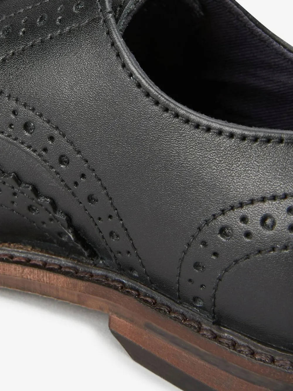 Next Wide Fit (G) Leather Laceup Brogue Shoes^BOY School Shoes|Boys Shoes