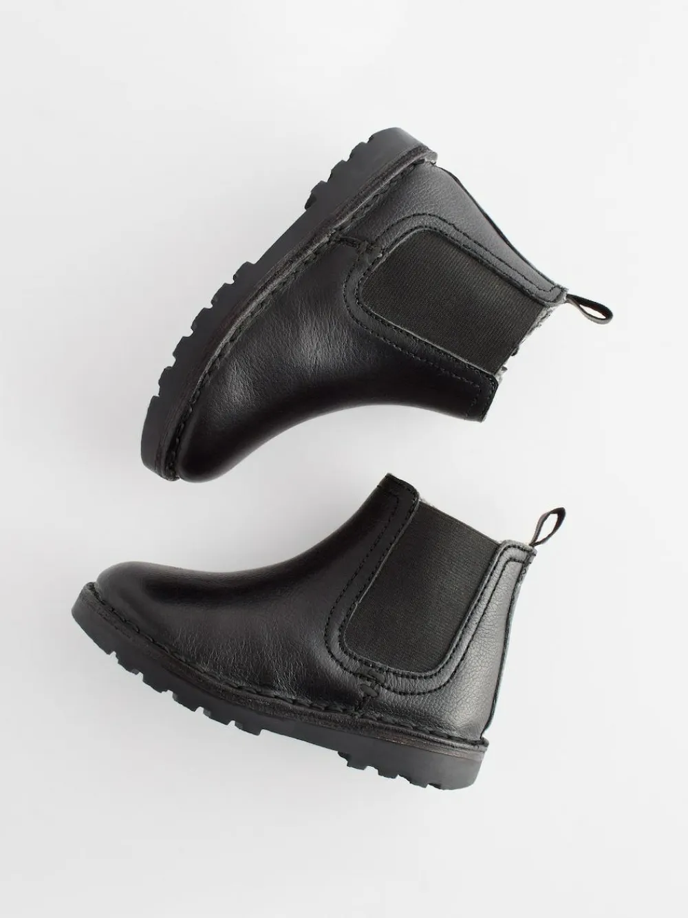 Best Next Wide Fit (G) Warm Lined Leather Chelsea Boots Black