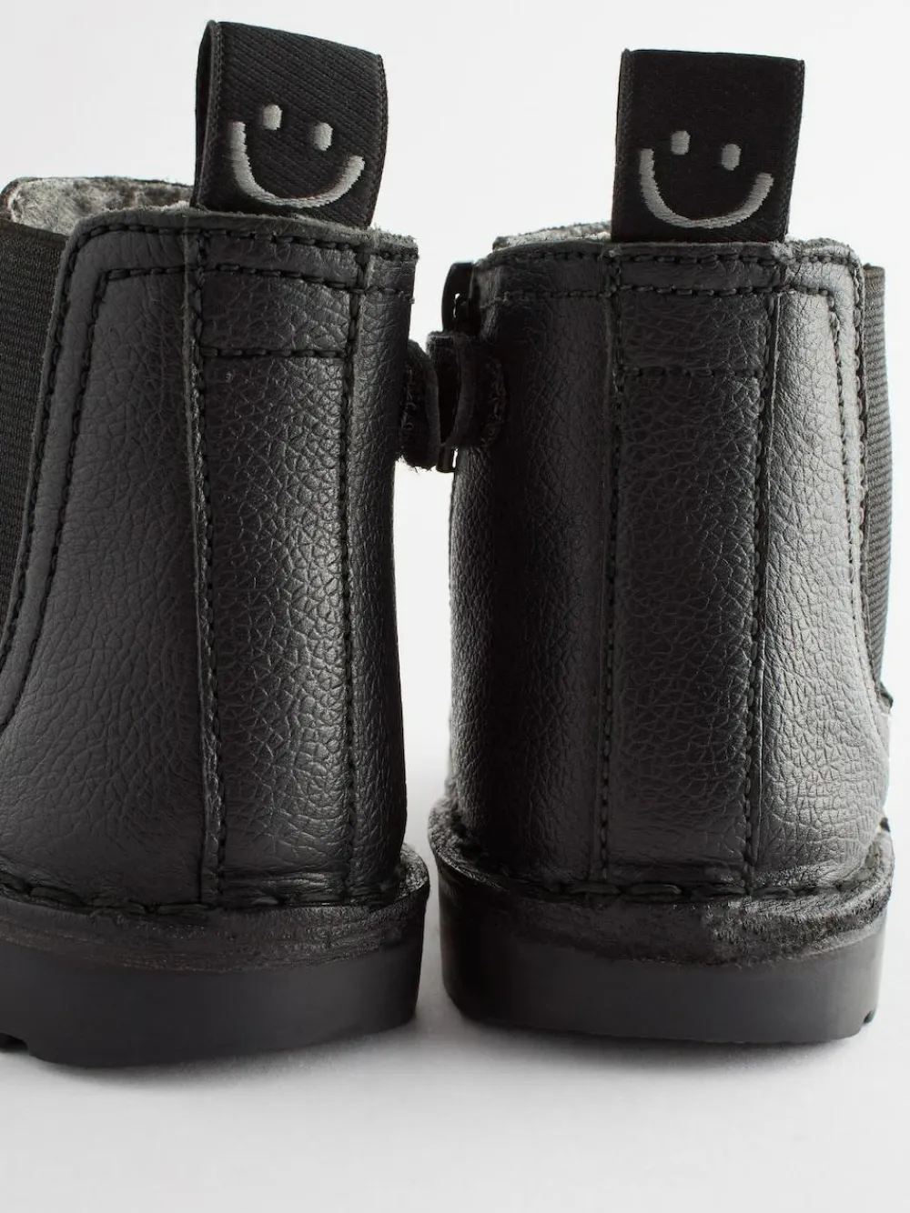Best Next Wide Fit (G) Warm Lined Leather Chelsea Boots Black