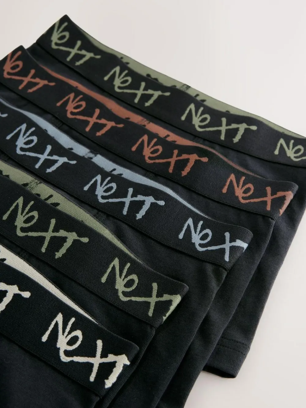 Next Black with Grafitti Waistband Trunks 5 Pack (1.5-16yrs)^BOY Underwear