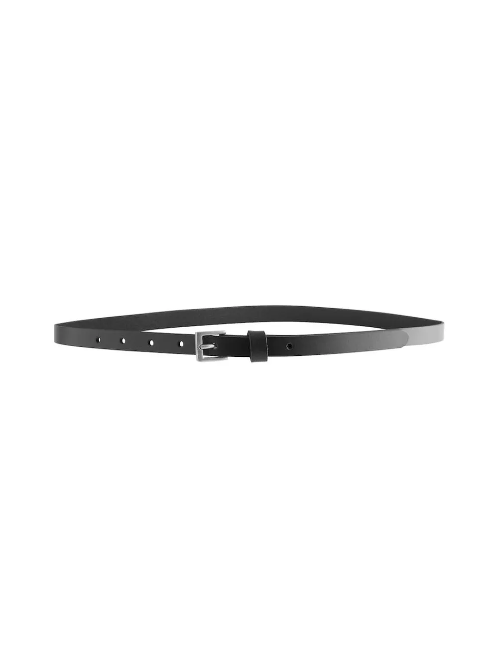 Outlet Next Black with Silver Skinny Leather Belt