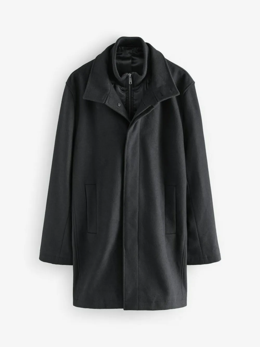 Next Wool Blend Mock Gilet Herringbone Padded Coat^ Coats & Jackets|Coats & Jackets