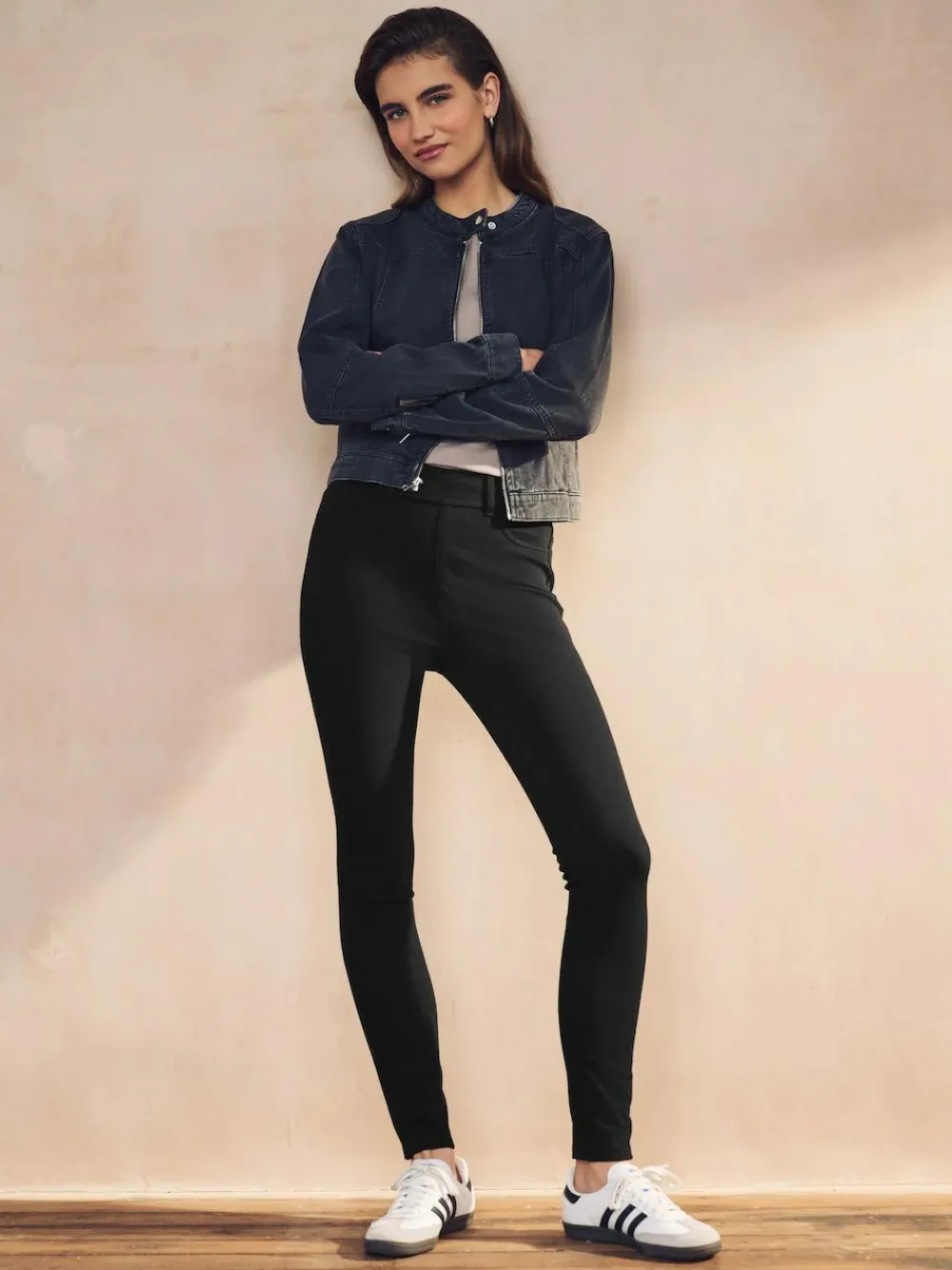 Next Full Length Jersey Denim Leggings 2 Pack^Women Leggings & Sweatpants