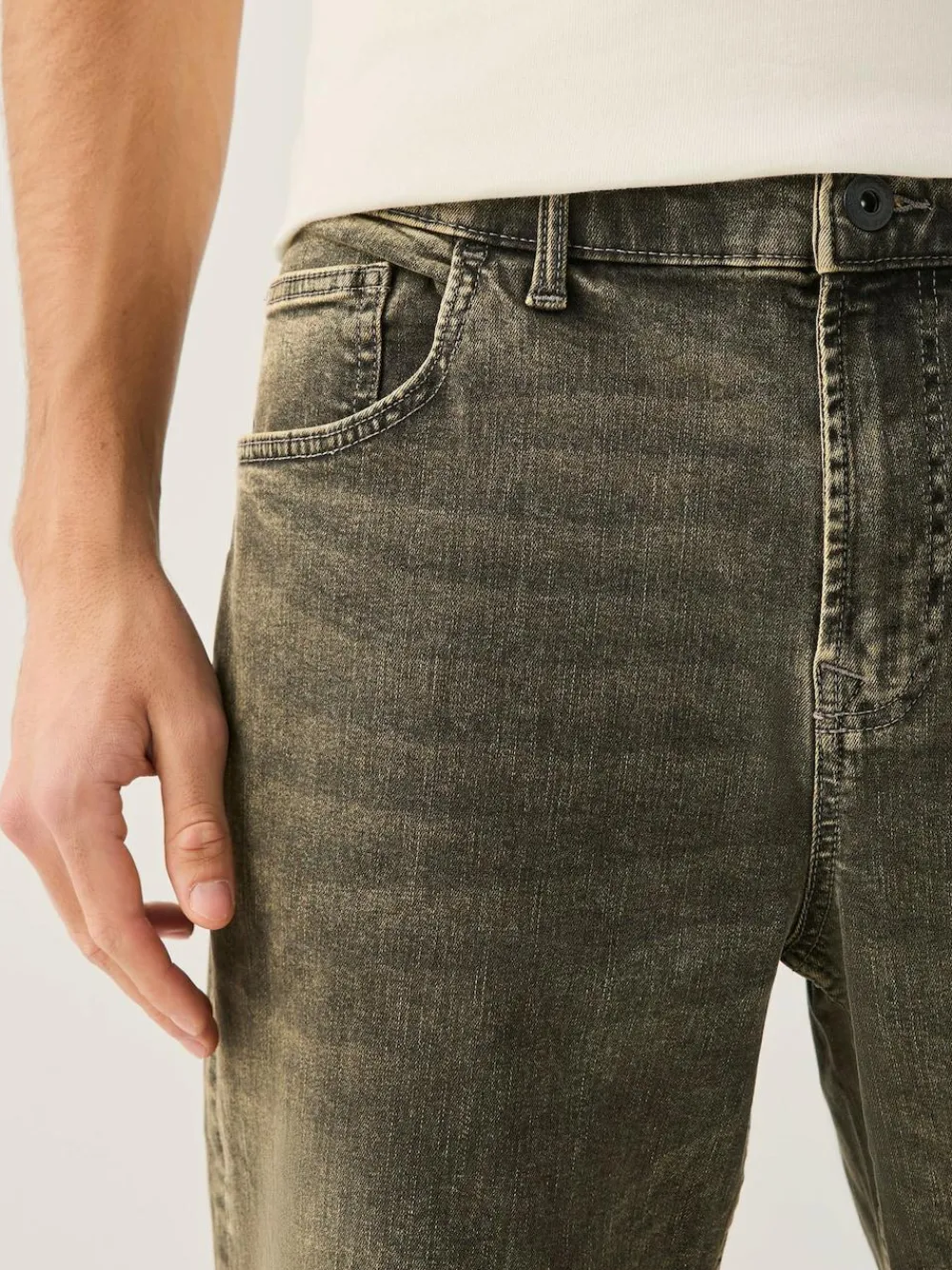 Next Black/Brown Single Straight Fit Classic Stretch Jeans^ Jeans|Jeans