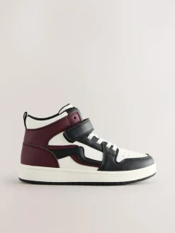 Next Standard Fit (F) Elastic Lace High Top Trainers^BOY Sneakers