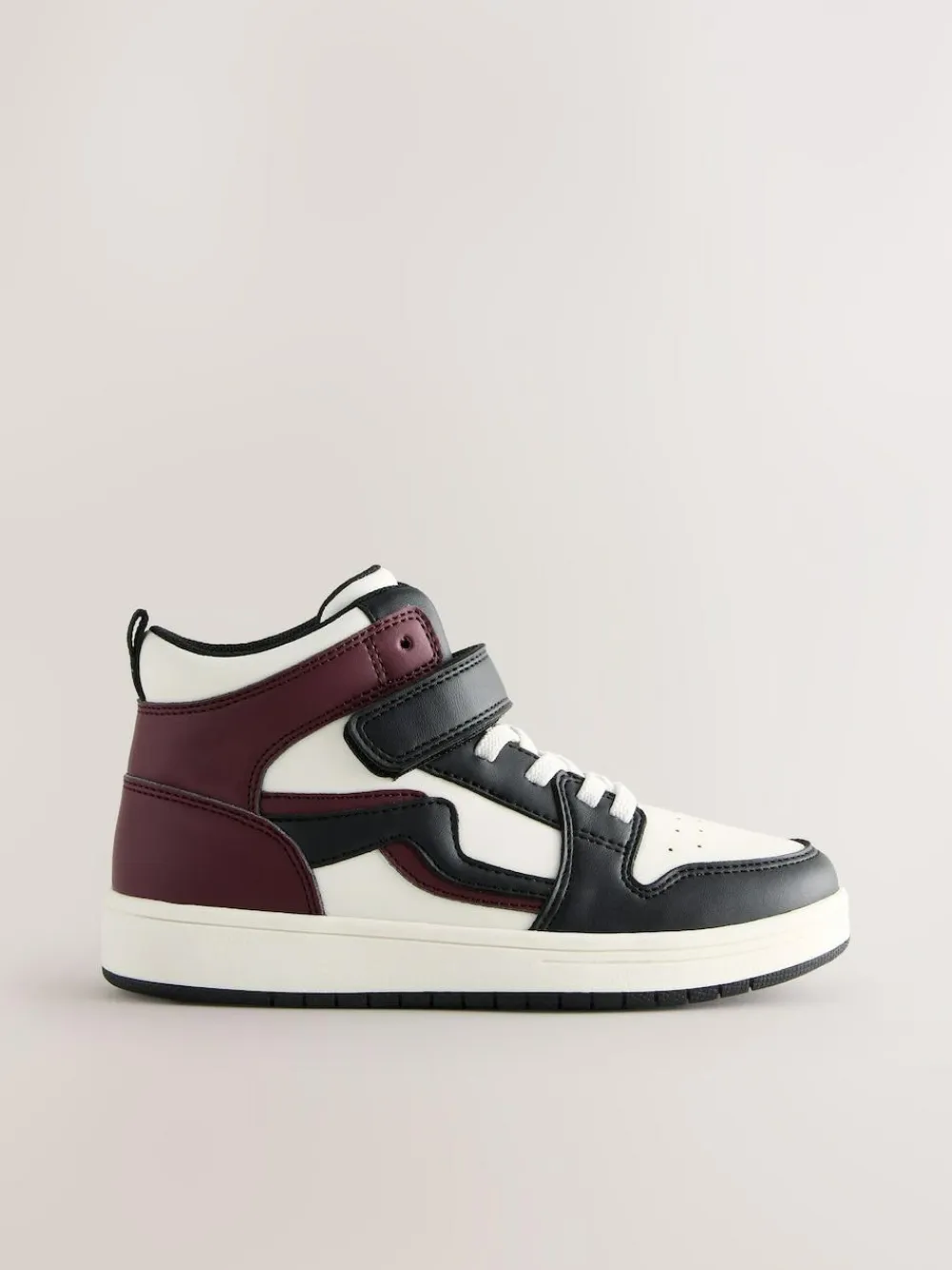 Next Standard Fit (F) Elastic Lace High Top Trainers^BOY Sneakers
