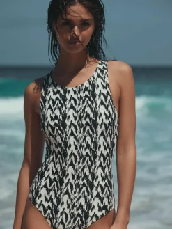 Next Essential High Neck Shaping Swimsuit^Women Swimwear