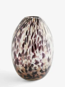 Hot Next Medium Confetti Glass Flower Vase Black/Gold