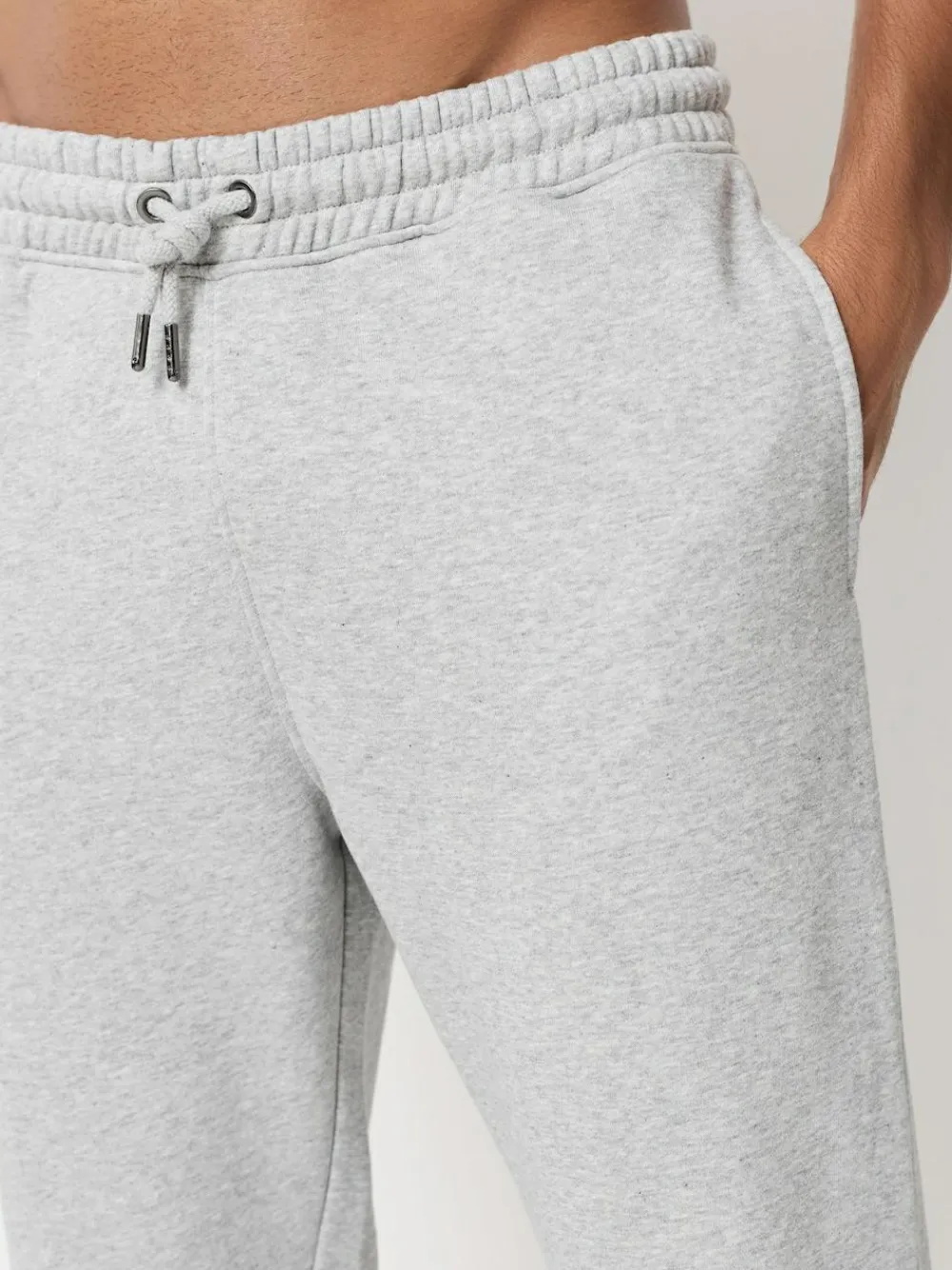 Outlet Next Slim Fit Brushback Heavyweight 2 Pack Joggers Black/Grey Marl