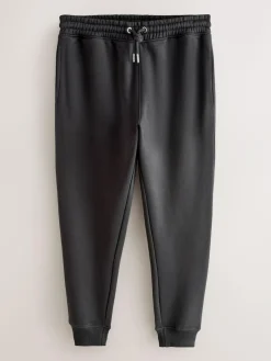 Outlet Next Slim Fit Brushback Heavyweight 2 Pack Joggers Black/Grey Marl