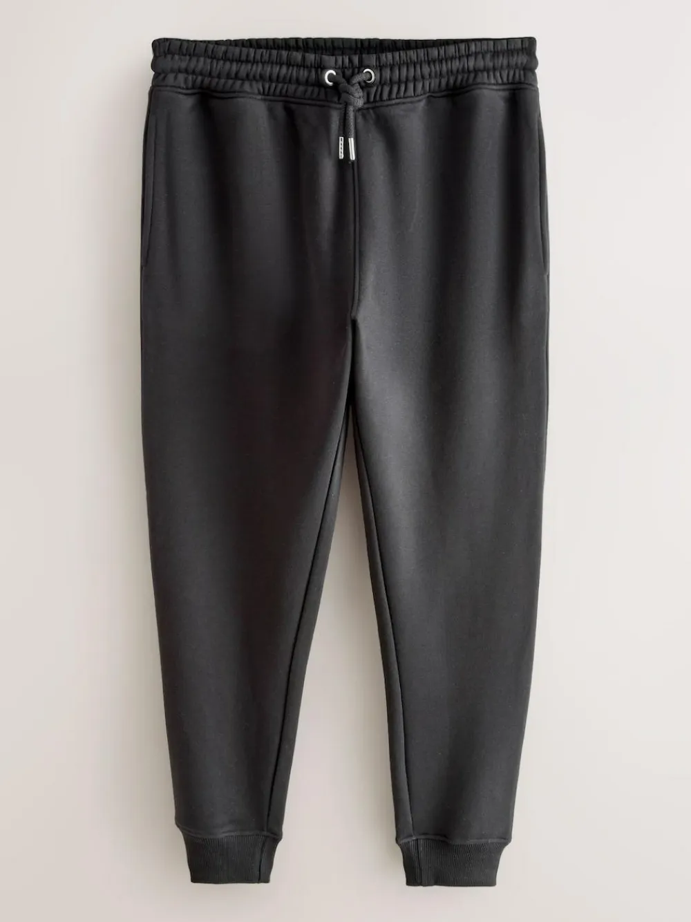Outlet Next Slim Fit Brushback Heavyweight 2 Pack Joggers Black/Grey Marl