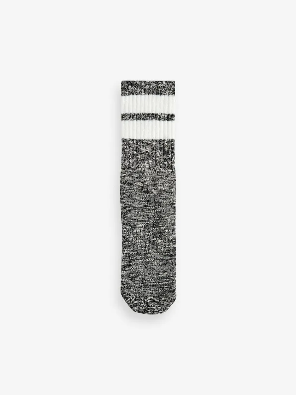 New Next Black/Grey Stripe Cushion Sole Ribbed Sport Ankle Socks 3 Pack With Arch Support