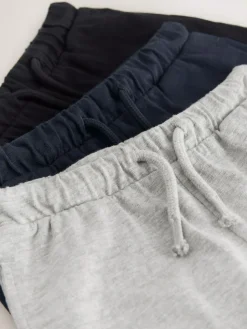 Next Black/Grey/Navy Blue Lightweight Shorts 3 Pack (3mths-7yrs)