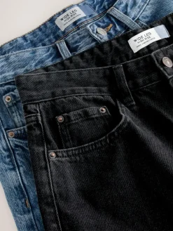 Next Wide Leg Jeans 2 Pack^Women Jeans|Jeans