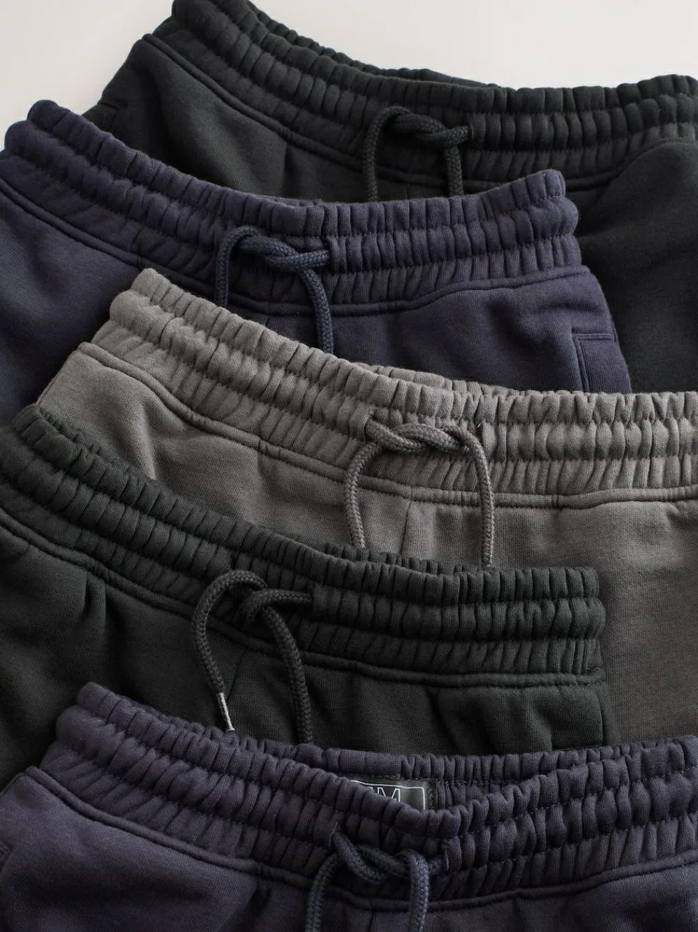 Discount Next Slim Fit Basic Joggers 5 Pack (3-16yrs) Black/Navy/Grey