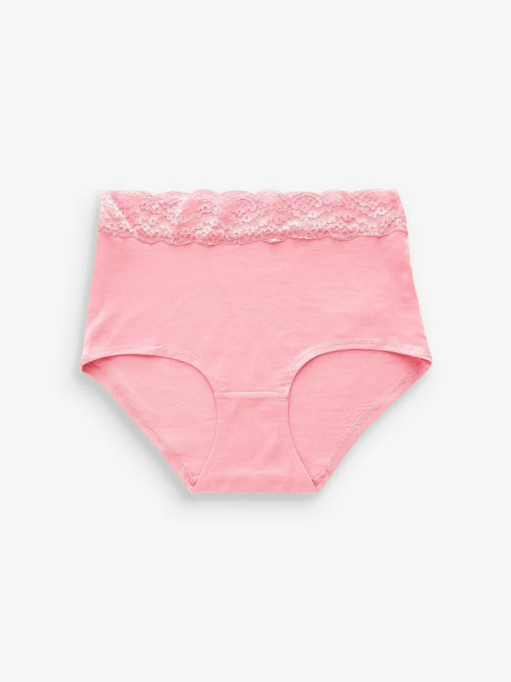 Next Black/Pink Heart Print Full Brief Cotton Lace Knickers 4 Pack^Women Panties