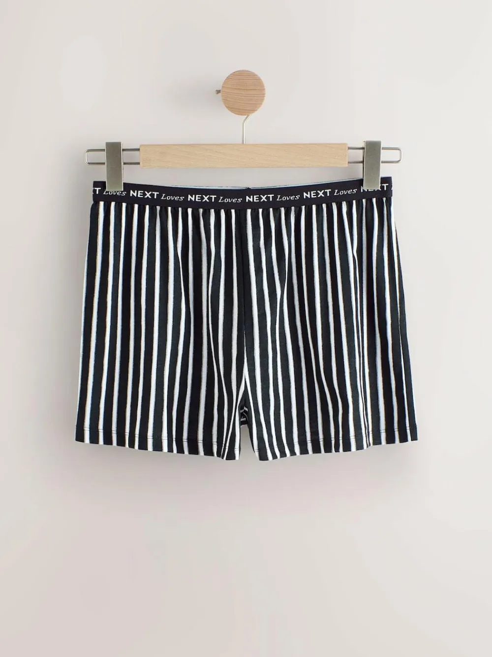 Best Next Short Set Pyjamas 2 Pack Black/Pink Stripe