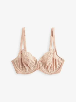 Discount Next Non Pad Balcony DD+ Lace Bras 2 Pack Black/Praline Nude