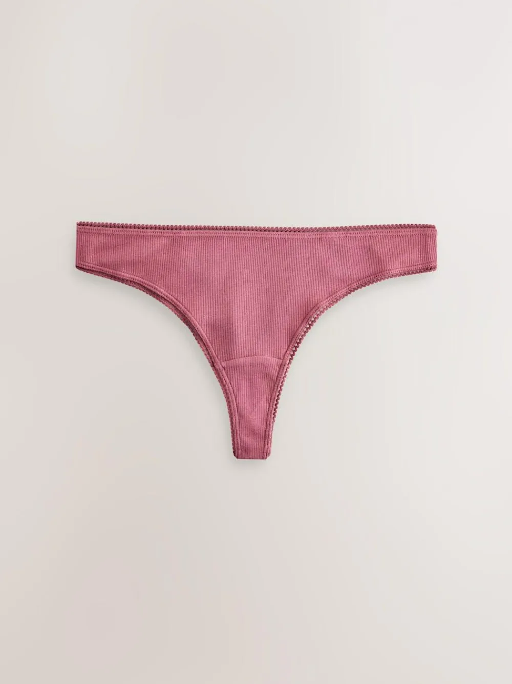 Next Thong Cotton Rib Knickers 3 Pack^Women Panties