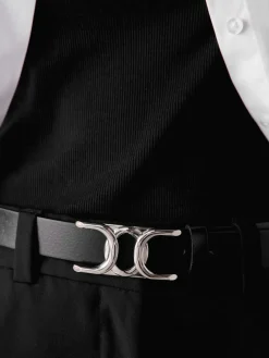 Next Regular Statement Buckle Leather Belt^Women Belts