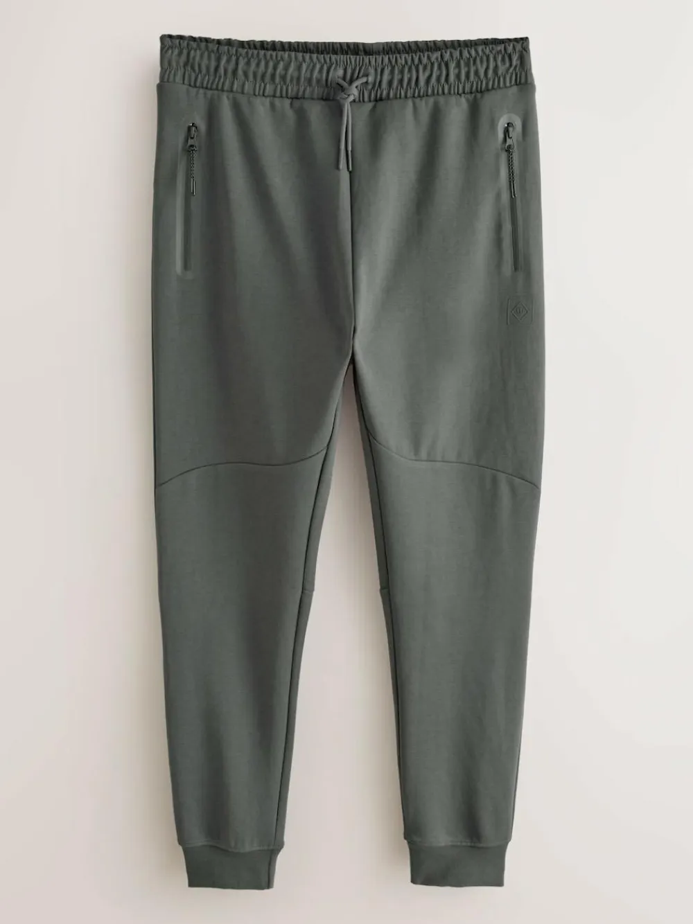 Next Black/Slate Grey Interlock Soft Touch 2 Pack Cuffed Joggers