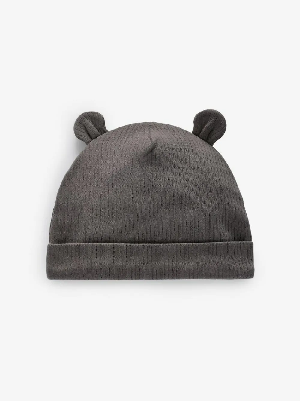 Next Black/White Bear Ear Beanie Baby Hats 3 Pack (0-18mths)^BOY Hats & Scratch Mitts|Newborn Accessories