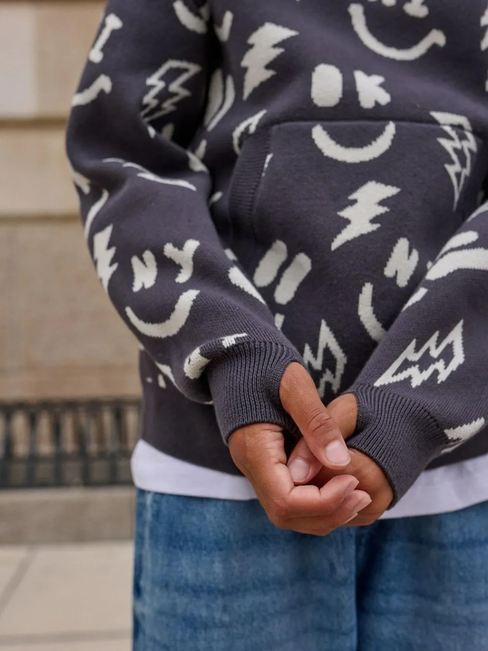 Next Knitted Hoodie (3-16yrs)^BOY Knitwear & Sweaters|Knitwear