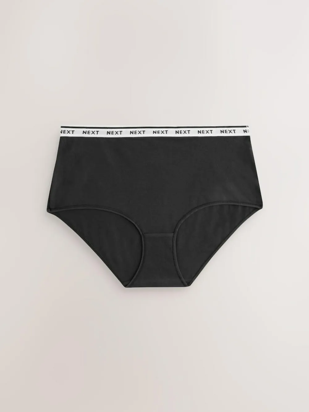 Next Black/White Floral Print Midi Cotton Logo Knickers 4 Pack^Women All Lingerie|Panties