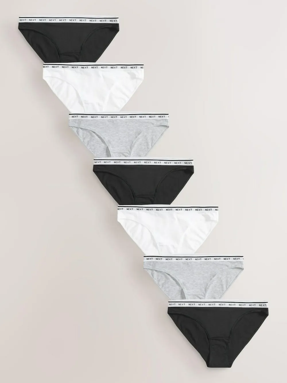 Next High Leg Cotton Logo Knickers 7 Pack^Women Panties|All Lingerie