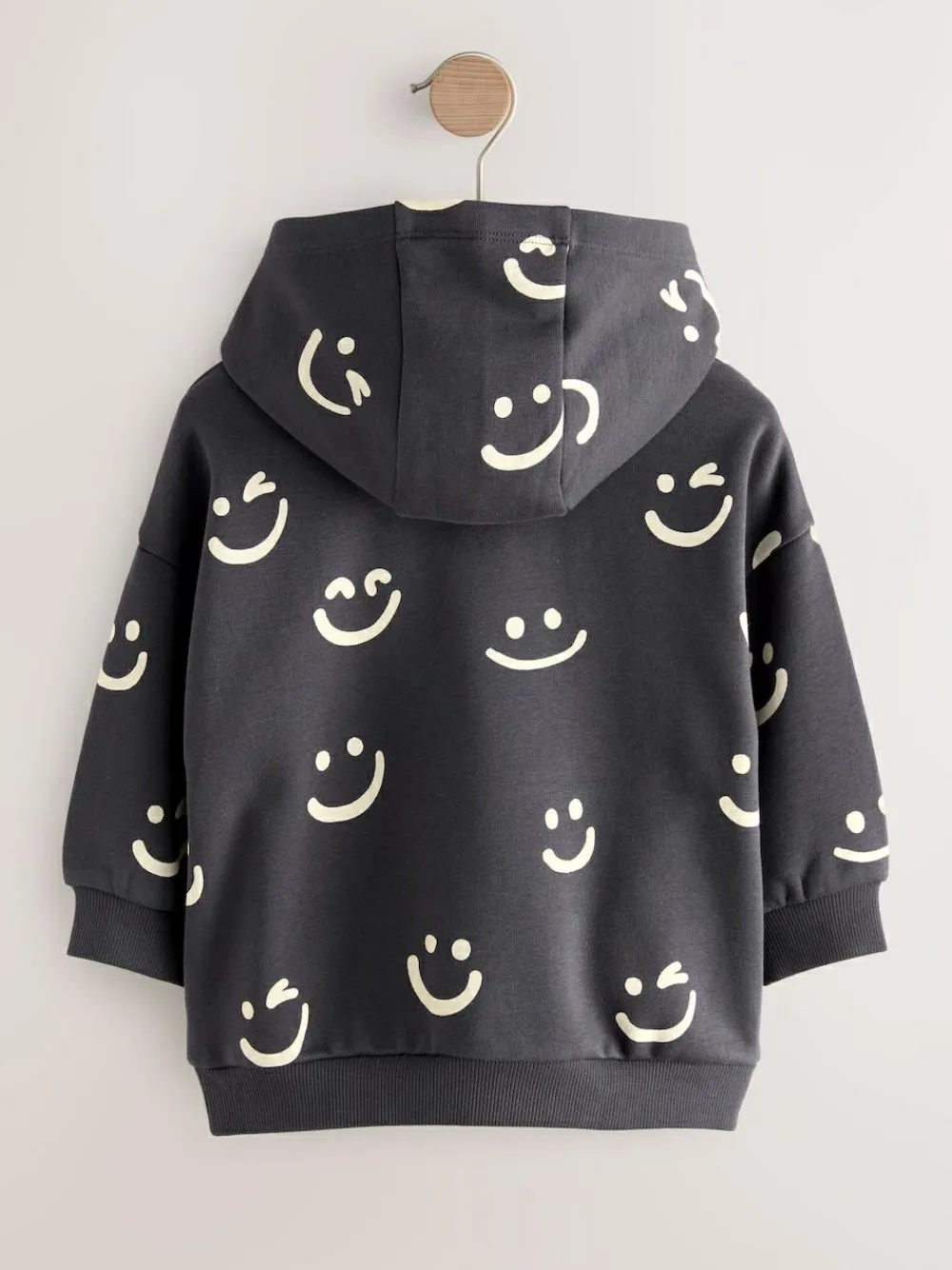 Next Black/White Long Sleeve Printed Hoodie (3mths-7yrs)