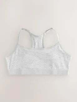 Hot Next Strappy Racer Back Crop Tops 3 Pack (5-16yrs) Black/White