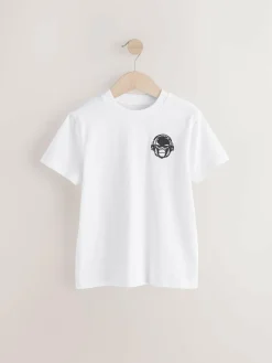 Next 4 Pack Short Sleeve Small Graphic T-Shirts 4 Pack (3-16yrs)^BOY T-Shirts