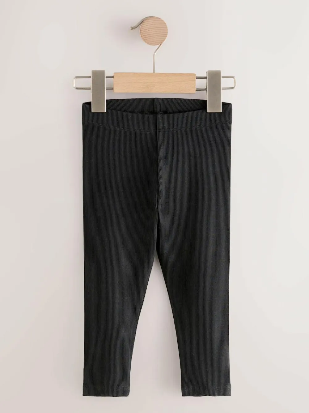 Hot Next Ribbed Leggings 5 Pack (3mths-7yrs) Black/White/Khaki Green