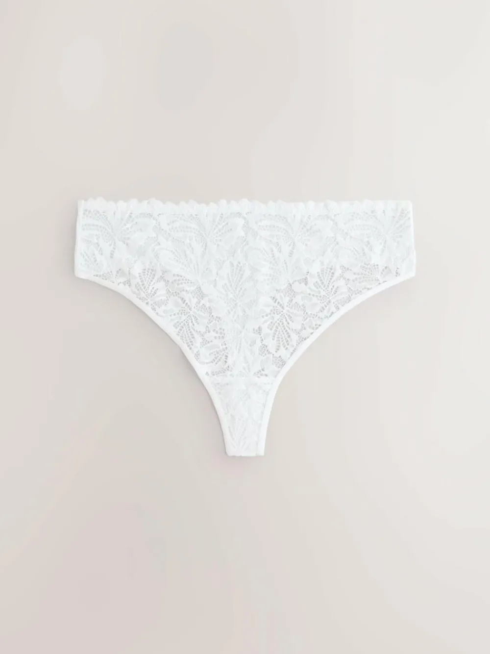 Discount Next High Waisted Thong Lace Front NVPL Knickers 3 Pack Black/White/Nude
