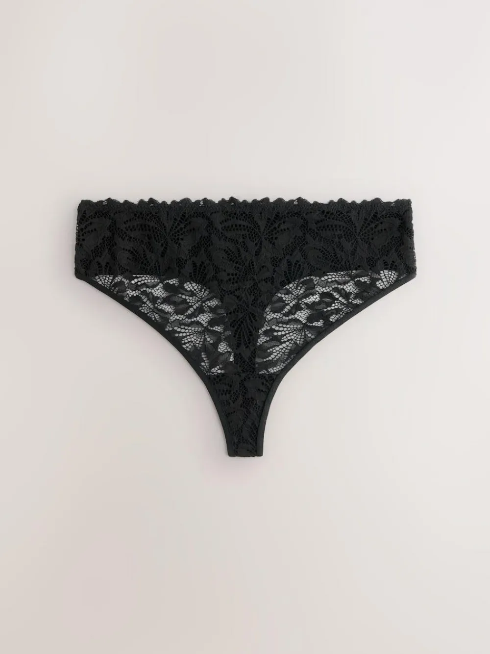 Discount Next High Waisted Thong Lace Front NVPL Knickers 3 Pack Black/White/Nude
