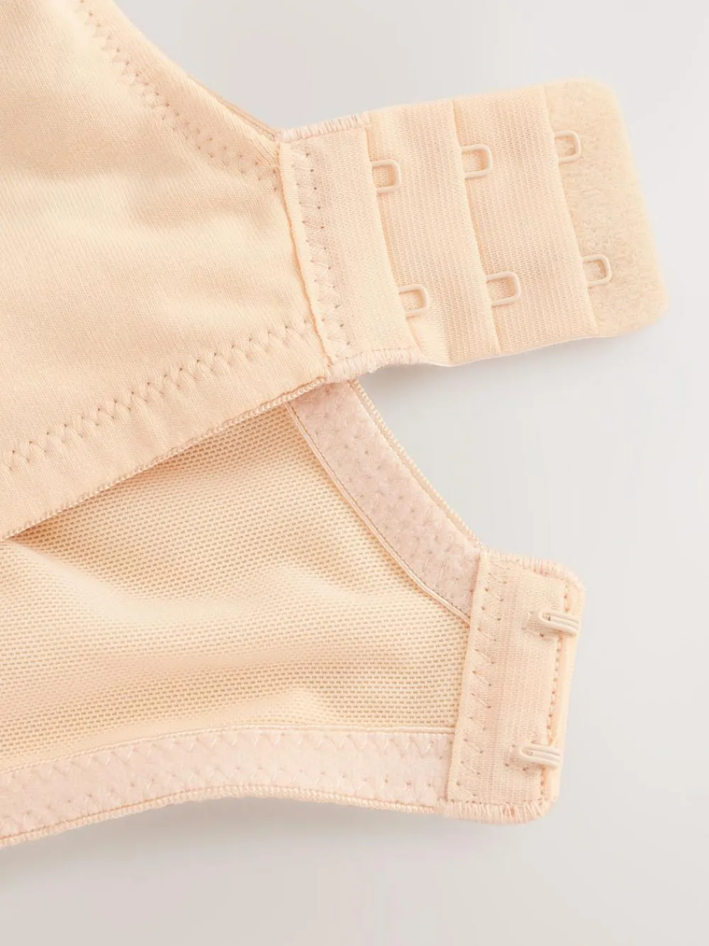Online Next Black/White/Pastel Rose Nude Pad Non Wire DD+ Cotton Blend Ultimate Comfort Bras 3 Pack