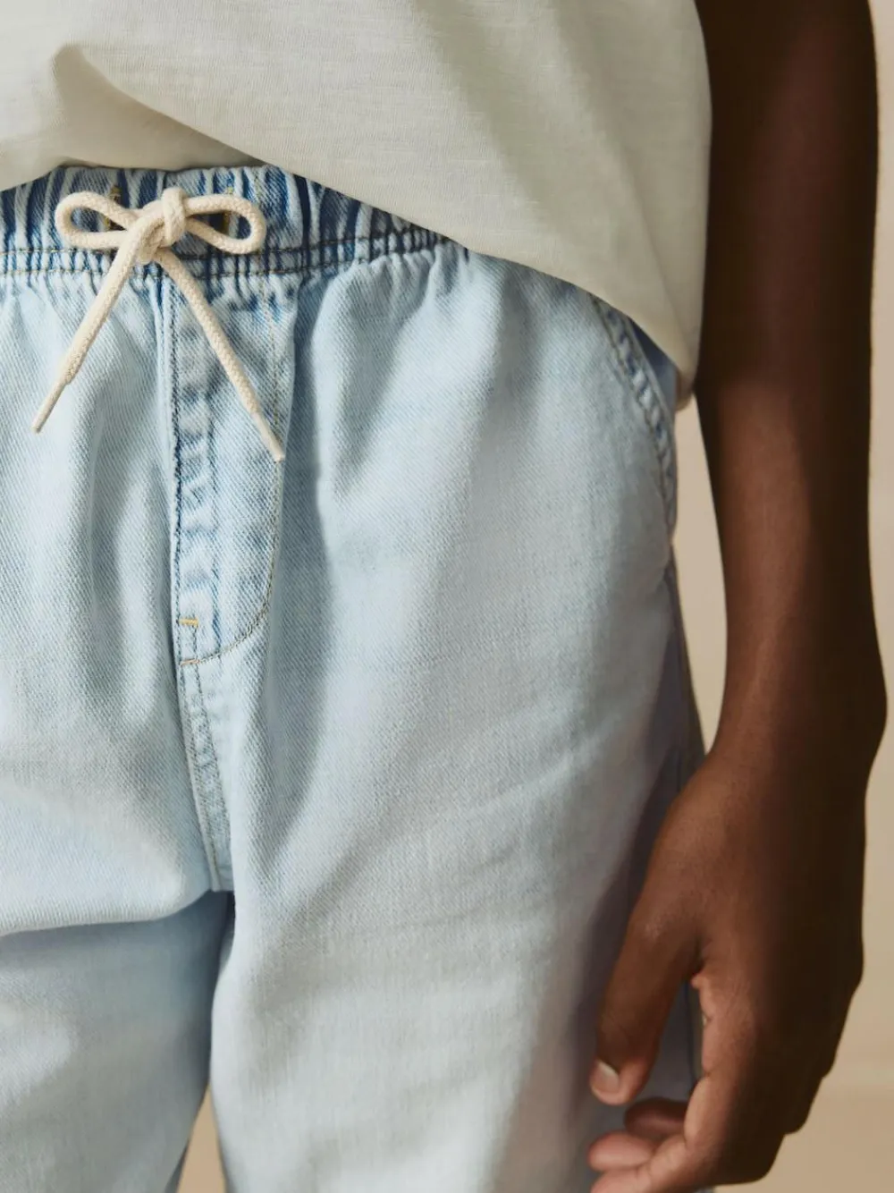 Online Next Bermuda Pull On Denim Shorts (3-16yrs) Bleach
