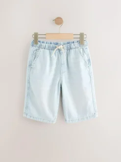 Online Next Bermuda Pull On Denim Shorts (3-16yrs) Bleach