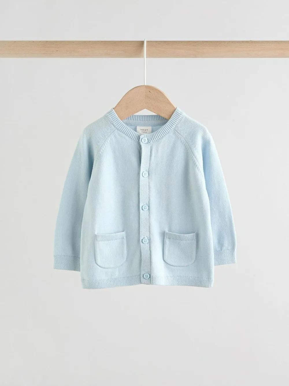 Sale Next Blue 100% Cotton Knitted Baby Cardigans 2 Pack (0mths-3yrs)